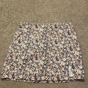 WildFable Floral Skirt with a Slit